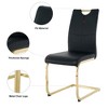 Lyngins Dining Room Side Chairs Set of 2/4/6,Upholstered Chairs with Faux Leather Padded Seat and Gold Metal Legs for Kitchen,Living Room - 4 of 4