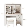 GDFStudio Farmhouse Mirror Vanity Set with Lights, Hairdryer Holder, Charging Socket and Multilayer Storage Cabinet - 3 of 4