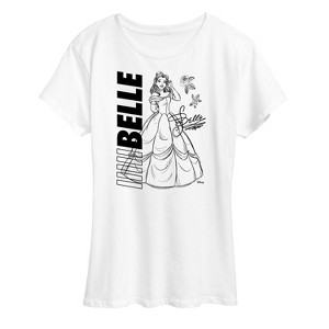 Women's - Disney - Belle Sketch Short Sleeve Graphic T-Shirt - 1 of 4