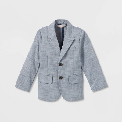 Toddler Boys' Stretch Chambray Suiting Blazer - Cat & Jack™ Blue