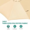Large Cantilever Patio Umbrella, 10' X 10' Heavy Duty Large Aluminum Outdoor Umbrella with Solar LED Lights & Weighted Base, 360° Rotation - 4 of 4