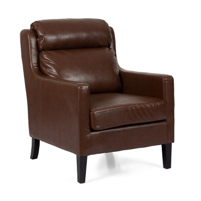 NicBex Linen Accent Chair,Upholstered Living Room Chairs with Waterfall Backrest and Rubberwood Leg,Cozy Armchair,Club Chairs for Living Room
