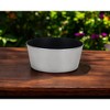 HomeRoots 10" Silver Recycled Plastic Indoor Outdoor Round Pot Planter - 2 of 3