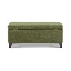 Airsurfer Storage Ottoman with Flip-Top Lid, Easy Assembly, Boucle Fabric & Birch Wood Legs - 4 of 4