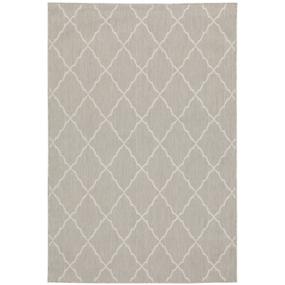 Oriental Weavers Portofino 7225H Grey/ Ivory Indoor/Outdoor Area Rug - 9'10" x 12'10"
