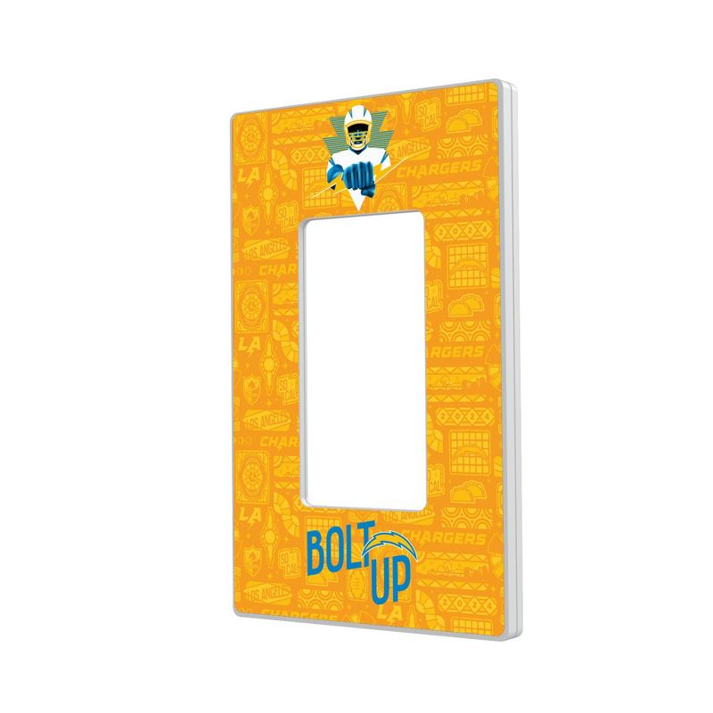 Keyscaper Los Angeles Chargers 2024 Illustrated Limited Edition Hidden-Screw Light Switch Plate, 1 of 2
