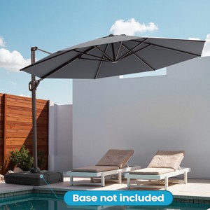 Crestlive Products 11FT Patio Cantilever Umbrella Round with 360°Rotation 6 Heights Adjustable Outdoor Offset Umbrella - 1 of 4