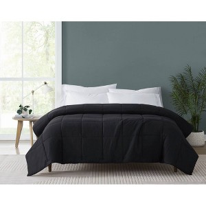 Truly Soft Everyday Solid Down Alternative Blanket Black - 1 of 4
