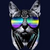 Junior's Design By Humans Music Lover Cat By clingcling T-Shirt - 2 of 3