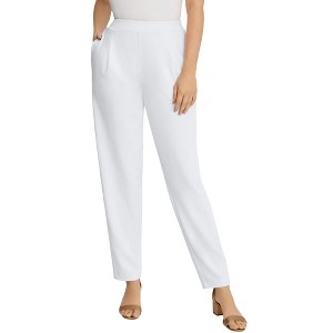 Jessica London Stretch Knit Crepe Straight Leg Pants - 1 of 4