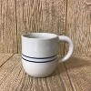 Martinez Pottery Stoneware Drinking Mug Heritage Blue Stripe Round - 2 of 2