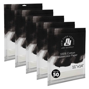New York Central Watercolor Paper Sheets Pack of 10 - Professional Grade, Acid-Free, Archival, Superior Surface Stability for Artists, Students - For - 1 of 4