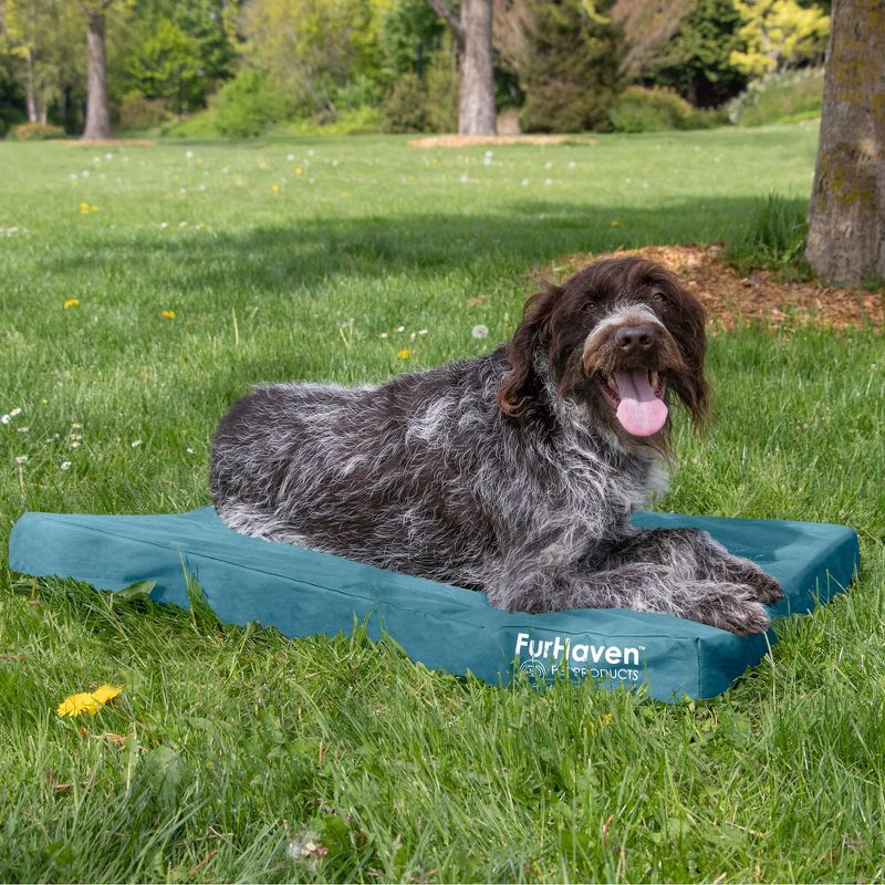 FurHaven Logo Indoor/Outdoor Deluxe Oxford Orthopedic Mattress Dog Bed, 3 of 6