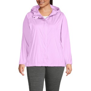 Lands' End Women's Packable Water Resistant UPF 50 Windbreaker Jacket - 1 of 4