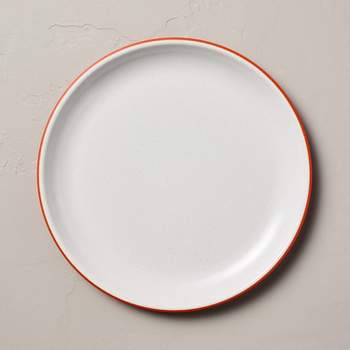 10.5" Colored Base Melamine Dinner Plates Cream/Poppy - Hearth & Hand™ with Magnolia