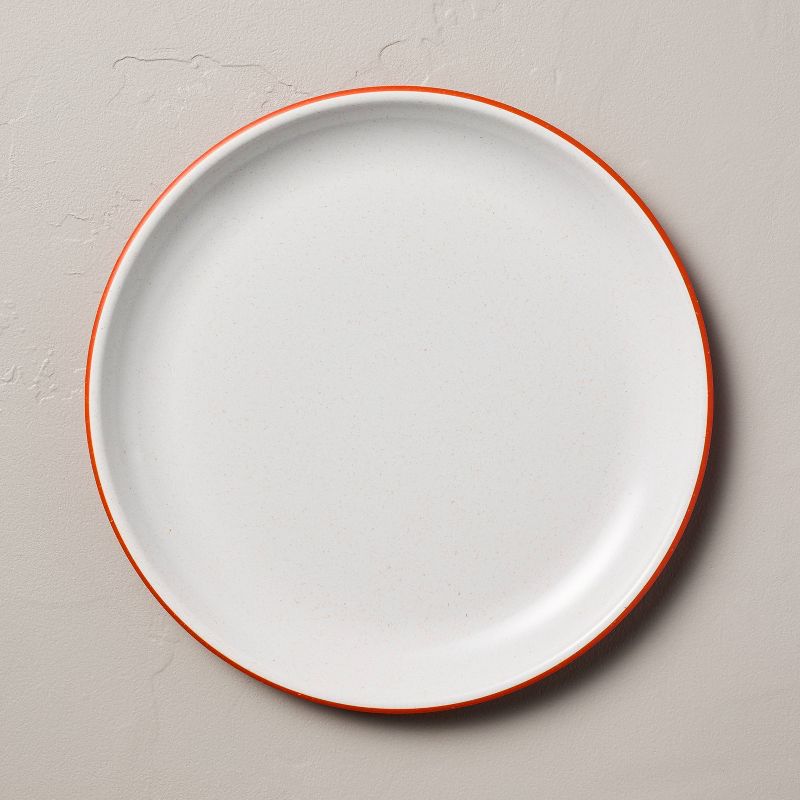 10.5" Colored Base Melamine Dinner Plates Cream/Poppy - Hearth & Hand™ with Magnolia, 1 of 5