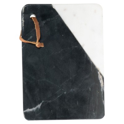 Small Rectangle Black Marble Serving Cutting Board - Foreside Home & Garden