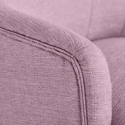 Lilac Fabric Memory Foam Swivel Home Office Chair with Fixed Arms