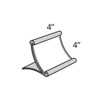 Azar Displays 4"W x 4"H Curved Metal Frame - 4 of 4