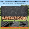 Coucheta Firewood Rack&Waterproof Cover, Outdoor Firewood Holder, Storage Metal Log Holder, 400lb Max Weight Capacity, Full Covered Wood Storage Rack - 3 of 4