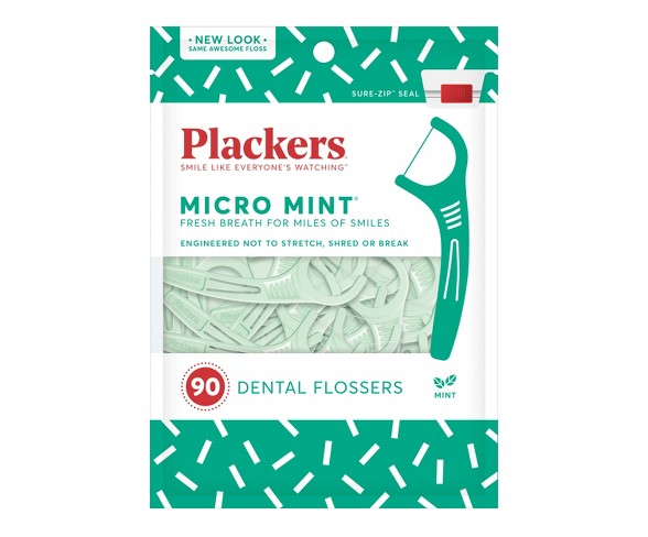 Plackers Mint Dental Flossers - 90ct