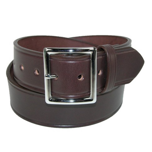 Boston Leather Men's Leather Garrison Belt With Hidden Elastic Stretch :  Target