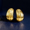 Ross-Simons Italian 18kt Yellow Gold Grooved Earrings - 4 of 4
