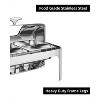 9QT Stainless Steel Rectangular Roll Top Chafing Dish Buffet Set, Includes 1 Full Size Pan, Visible Lid, for Catering, Weddings, Parties - 3 of 4