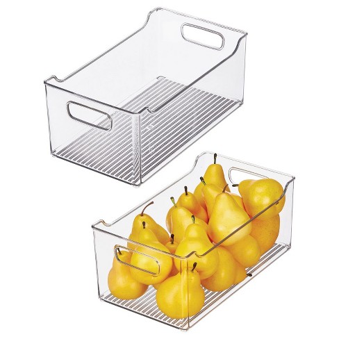 Mdesign Plastic Kitchen Pantry Storage Organizer Container Bin, 8 Pack -  Clear, 12 X 6 X 7.75 : Target