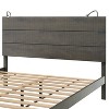 KTMBDW Solid Wood Platform Bed with Headboard and 2 Bedside Lights/No Box Spring Needed/Wood Slat Support - 4 of 4