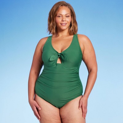 Женский цельный купальник Kona Sol с завязками спереди и рюшами