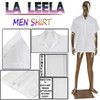 LA LEELA Men's Hawaiian Shirt Tropical Floral Casual Short Sleeve Button Down Beach Shirts for Men M Swiss Scrolls, White - 3 of 4