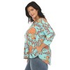 White Mark Plus Size Vibrant Boho Swing Top - 2 of 4