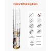 VEVOR Fishing Rod Holders for 16 Fishing Poles, Wood Round Fishing Rods Rack for Garage Organization and Storage,Beige - 4 of 4