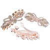 Unique Bargains Women's Sparkly Rhinestones Hair Clips Hair Barrettes Hairpin 3 Pcs - 3 of 4