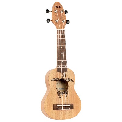 Ortega Guitars Keiki K1 Series Sopranino Ukulele with Turtle Etching