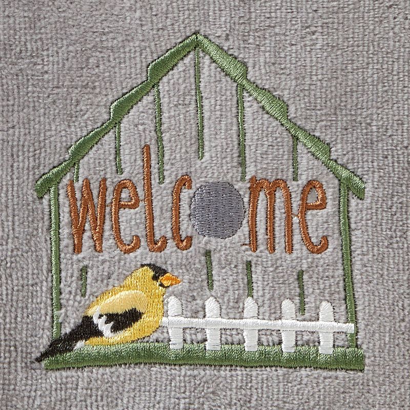 2pk Welcome Birdhouse Hand Towel Set Gray - SKL Home, 3 of 7