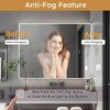 NicBex 35"x28" LED&Anti-Fog Wall Mirrored Bathroom Cabinet,Aluminum Medicine Cabinet with Makeup Stand&8 Shelves,Bathroom&Makeup Organizer,Gray - 3 of 4