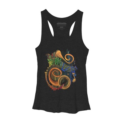 Women's Design By Humans The ART of Music By Adamzworld Racerback Tank Top