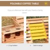 Sapphtopaz Porch Swing Patio Wooden Armrest Bench 3-Seat Conversation Swing with Hanging Chains and Cup Holder for Garden, Backyard, Terrace - 3 of 4