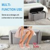 CAVINAS Upholstered Storage Ottoman Bench, End of Bed Bench with Foot Pads, Multi-Functional Entryway Bench for Bedroom or Living Room - 3 of 4