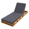 DSVIMOY Lounge Chaise Set with Headrest and Dark Grey & Triple Fold Lounge Cushions for Poolside, Patio, Dark Gray&Teak, 79"*28.75"*34" - 2 of 4