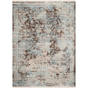 Vintage Persian VTP417 Power Loomed Area Rug - Brown/Light Blue - 4'x6' - Safavieh. - 1 of 4