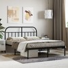 vidaXL Robust Metal Bed Frame with Headboard, Powder-Coated Steel Double Bed with Metal Slats and Maximum Storage Space - 2 of 4
