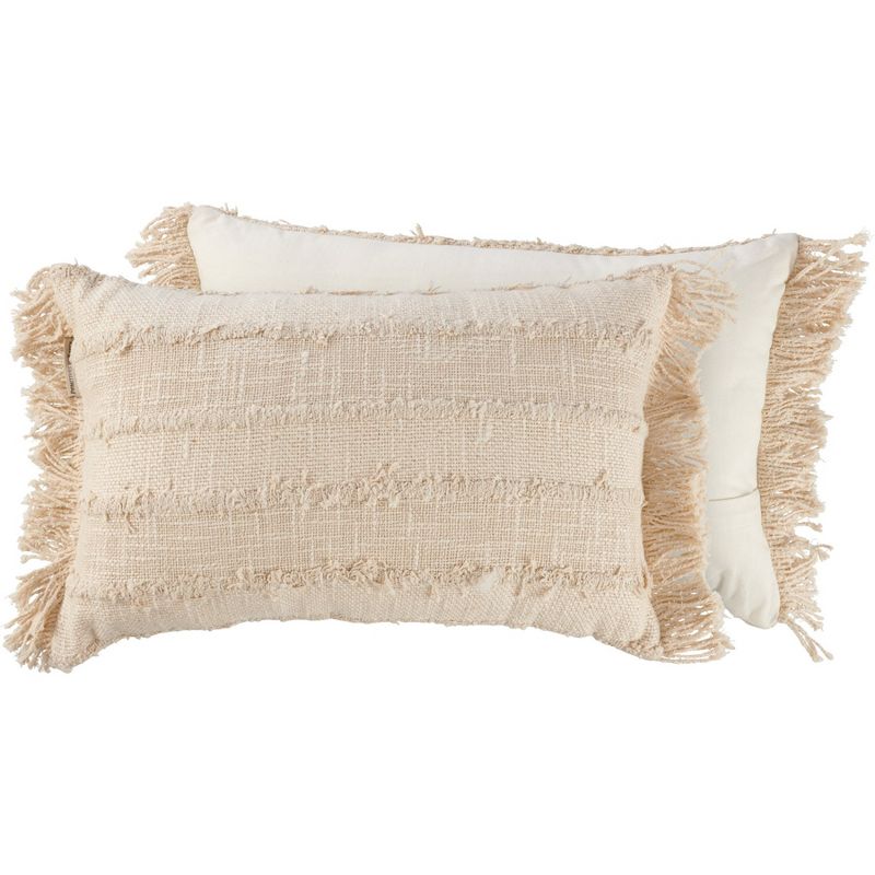 Primitives by Kathy Neutral Fringe Rectangle Pillow, 1 of 7