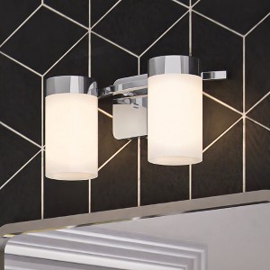 Urban Ambiance Luxury New Traditional Bath Light,  7''H x 15''W,  Polished Chrome Finish, ULB2151 - 1 of 4