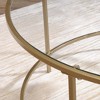International Luxury Coffee Table Satin Gold/Clear Glass Finish - Sauder - image 2 of 4