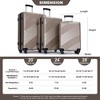 KTMBDW Luggage 3 Piece Set Suitcase Spinner Hardshell Lightweight TSA Lock (3 piece set(20in24in28in)) - 4 of 4