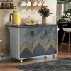 NicBex 51.57Inch Farmhouse Rolling Kitchen Island with Drop Leaf,Towel Rack and Internal Storage Rack - 2 of 4