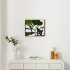 Sevobal Wall Art Elephants Moss Metal Art For Trendy Chic Home And Office Indoor Decor With Spirit Vibe Grace Flair, Green, 30"*29"*4.4" - 3 of 4